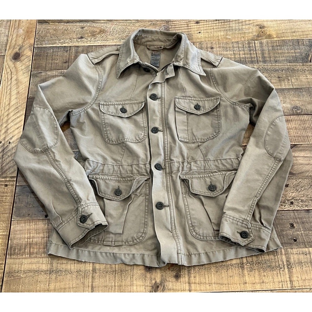 Lucky Brand KH1 80318 Adirondack military jacket zip Drab green Large